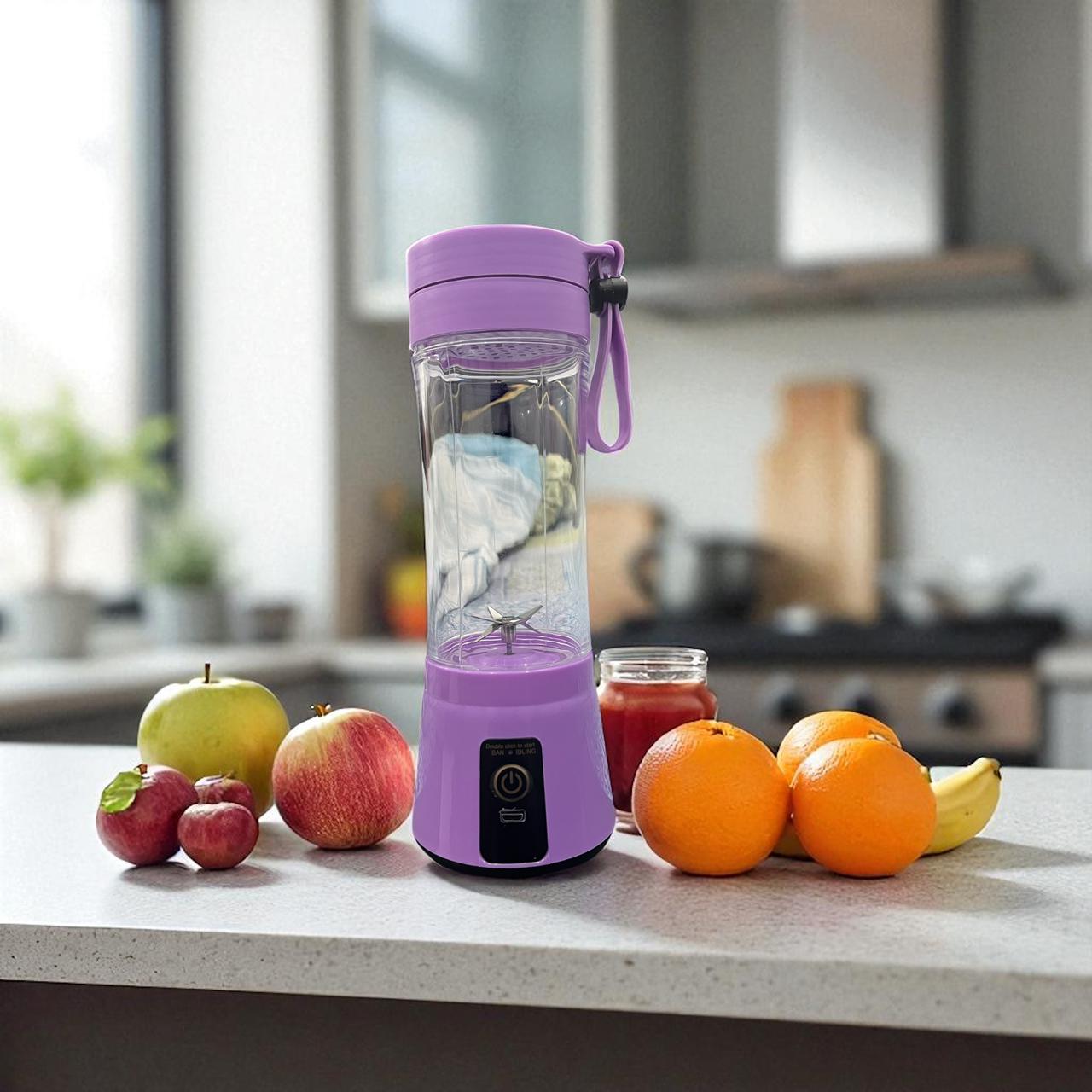 Portable USB Rechargeable Juicer Blender – 6 Blades Smoothie Maker