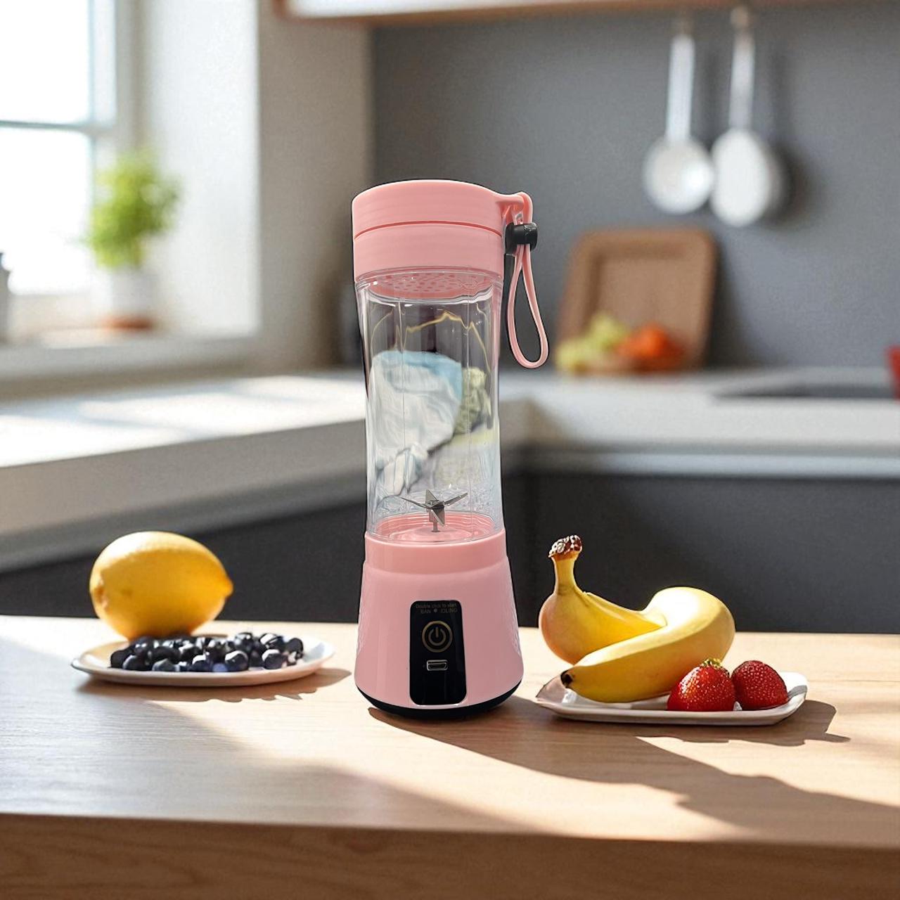 Portable USB Rechargeable Juicer Blender – 6 Blades Smoothie Maker